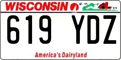 WI license plate 619YDZ