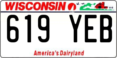 WI license plate 619YEB