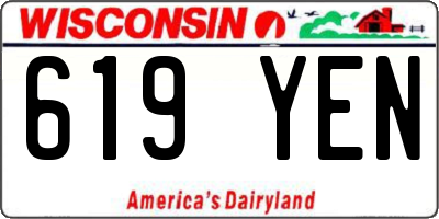 WI license plate 619YEN