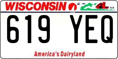 WI license plate 619YEQ