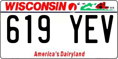 WI license plate 619YEV
