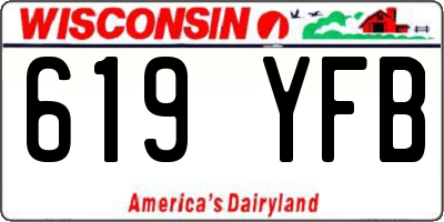 WI license plate 619YFB