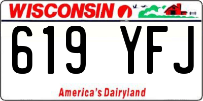 WI license plate 619YFJ