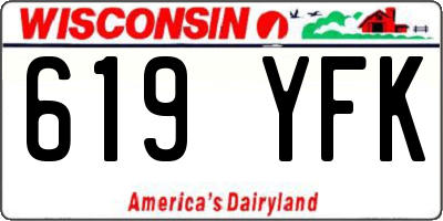 WI license plate 619YFK