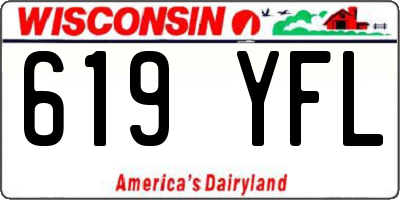WI license plate 619YFL