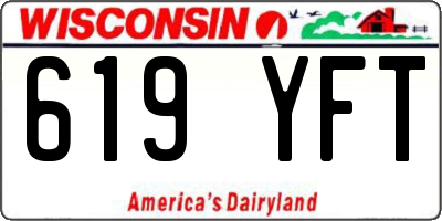 WI license plate 619YFT