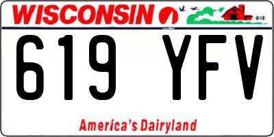 WI license plate 619YFV