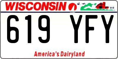 WI license plate 619YFY