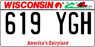 WI license plate 619YGH