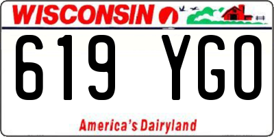WI license plate 619YGO