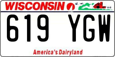 WI license plate 619YGW