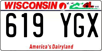 WI license plate 619YGX