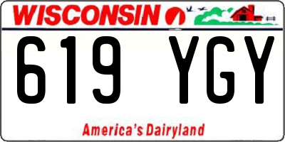 WI license plate 619YGY