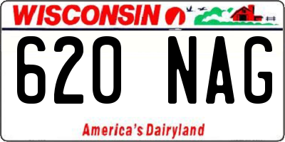 WI license plate 620NAG