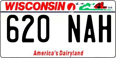 WI license plate 620NAH