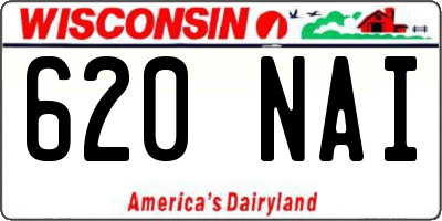 WI license plate 620NAI