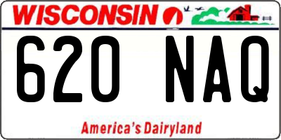 WI license plate 620NAQ