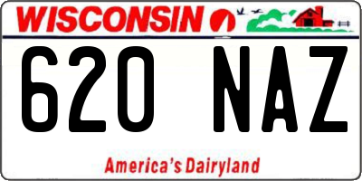 WI license plate 620NAZ
