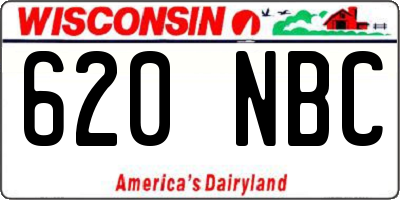 WI license plate 620NBC