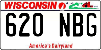 WI license plate 620NBG