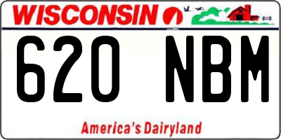 WI license plate 620NBM