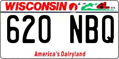 WI license plate 620NBQ