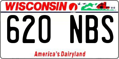 WI license plate 620NBS