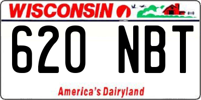 WI license plate 620NBT