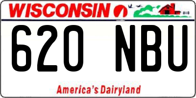WI license plate 620NBU