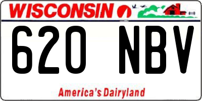 WI license plate 620NBV