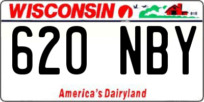 WI license plate 620NBY