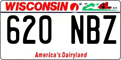 WI license plate 620NBZ