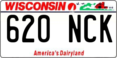 WI license plate 620NCK