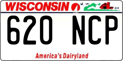 WI license plate 620NCP