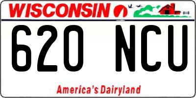 WI license plate 620NCU