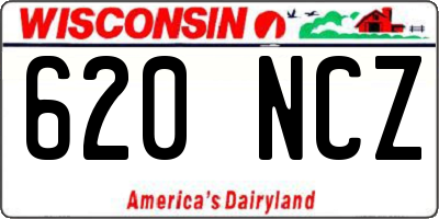 WI license plate 620NCZ
