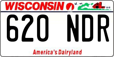 WI license plate 620NDR