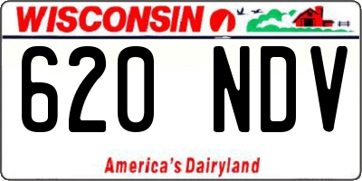 WI license plate 620NDV