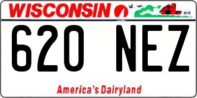 WI license plate 620NEZ