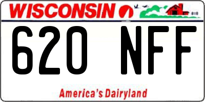 WI license plate 620NFF
