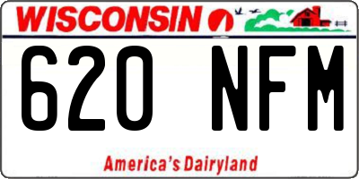 WI license plate 620NFM