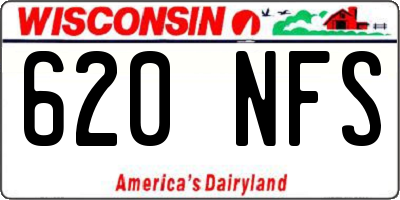 WI license plate 620NFS