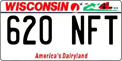 WI license plate 620NFT