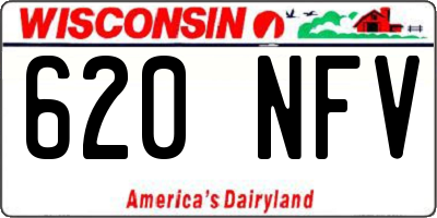 WI license plate 620NFV