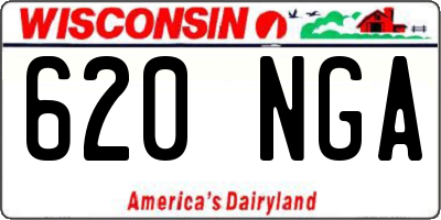 WI license plate 620NGA