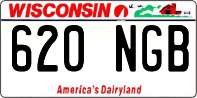 WI license plate 620NGB