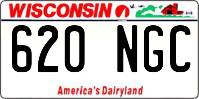 WI license plate 620NGC