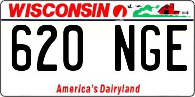 WI license plate 620NGE