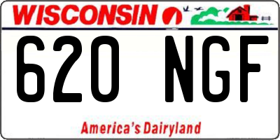 WI license plate 620NGF