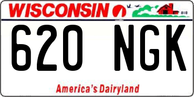 WI license plate 620NGK